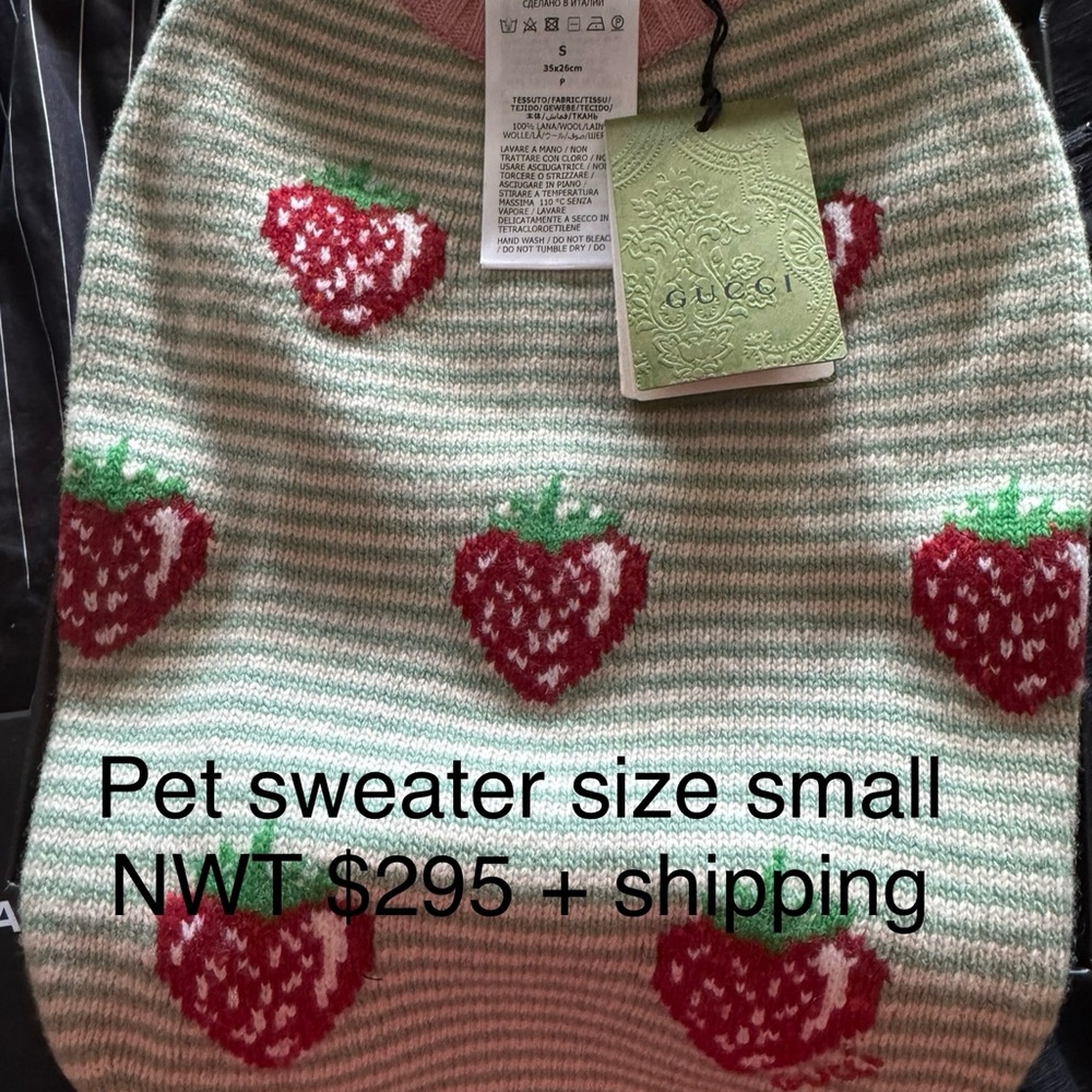 Gucci Pink and Green Knit Sweater